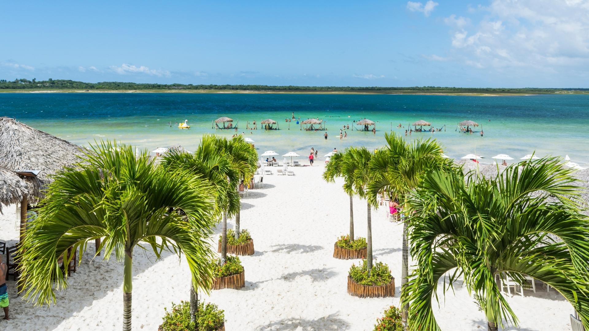 Paisagem de praia paradisíaca